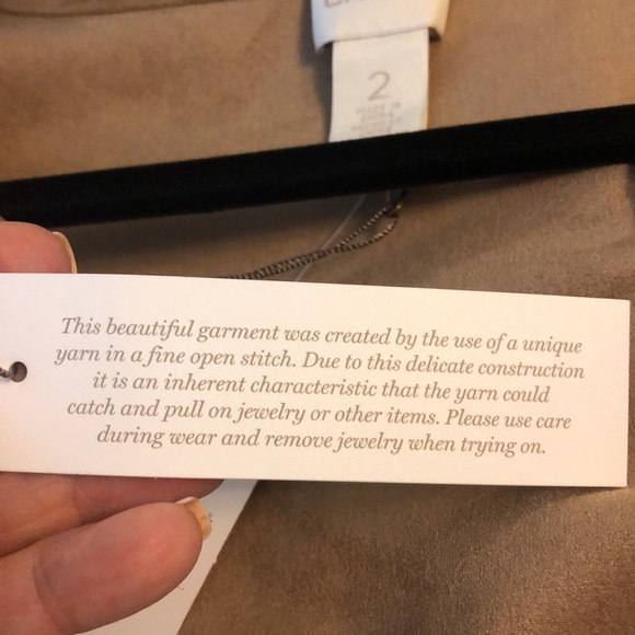 NWT Chico’s Duster Lace Faux Suede Detail 3/4 Sleeve Jacket SZ 2 - Picture 8 of 8